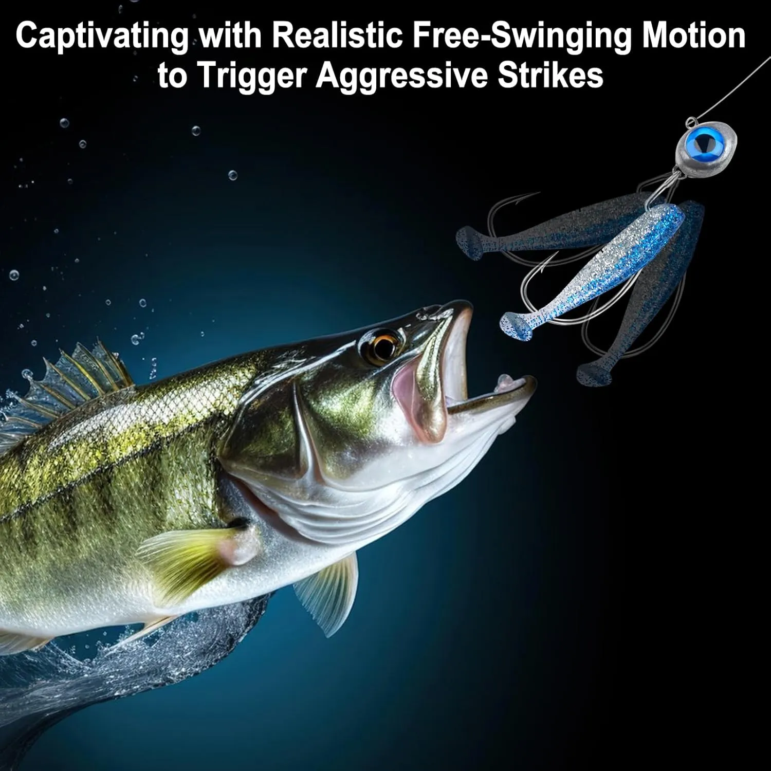 10 Pack Fishing Jigs Heads, Texas Swimbait Jigs for Bass Fishing, Weedless Swinging Jigs Lures, Weighted Flipping Lead Head Jig for Carppie Trout Freshwater Saltwater 3/16 3/8 1/4 1/2oz
