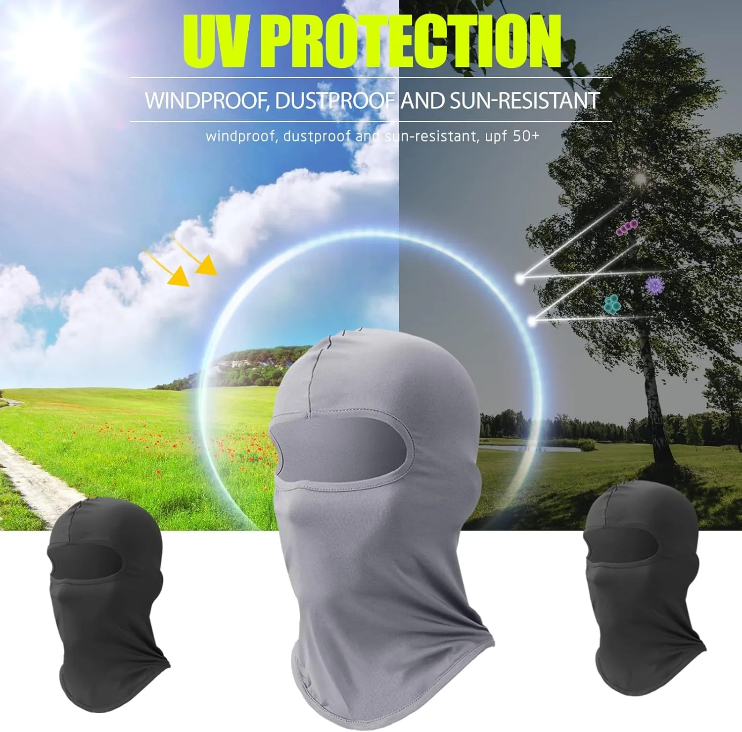 30 Pcs Balaclava Ski Face Mask Full Face Cover Mask UV Protection Cooling Neck Gaiter Summer for Men Women Winter Outdoor