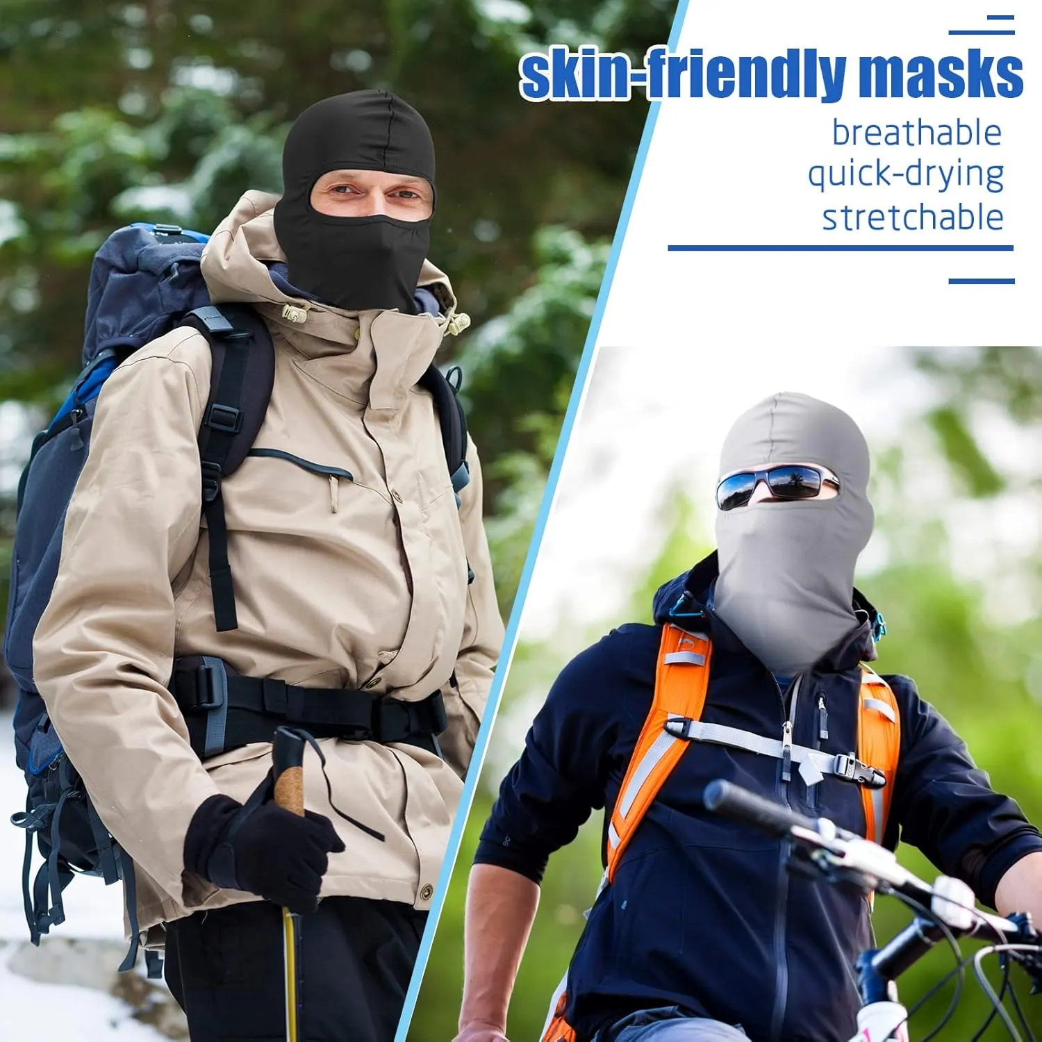 30 Pcs Balaclava Ski Face Mask Full Face Cover Mask UV Protection Cooling Neck Gaiter Summer for Men Women Winter Outdoor