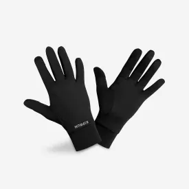Adult Running Gloves Black - Run 100 Series