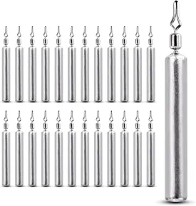 AMYSPORTS Drop Shot Weights Fishing Lead Drop Saltwater Fishing Weight Freshwater Drift Sinker Fishing Weight Bass Rig Cylinder Removable Catfishing
