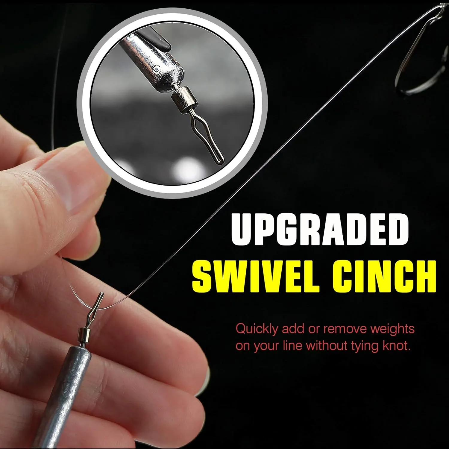 AMYSPORTS Drop Shot Weights Fishing Lead Drop Saltwater Fishing Weight Freshwater Drift Sinker Fishing Weight Bass Rig Cylinder Removable Catfishing