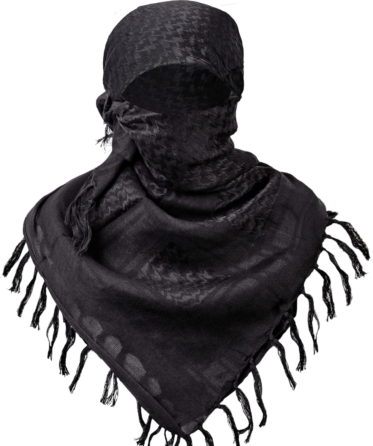 Aonal Military Shemagh Tactical Desert Scarf, 100% Cotton Keffiyeh Neck Head Scarf Wrap for Men Women