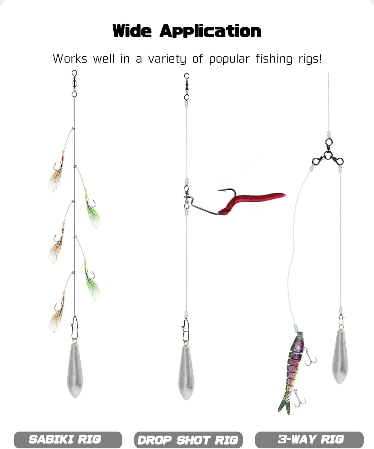 Atibin Drop Shot Fishing Weight Sinker Teardrop Saltwater Fishing Weights Lead Casting Egg Fishing Sinker Bass Streamlined Removable