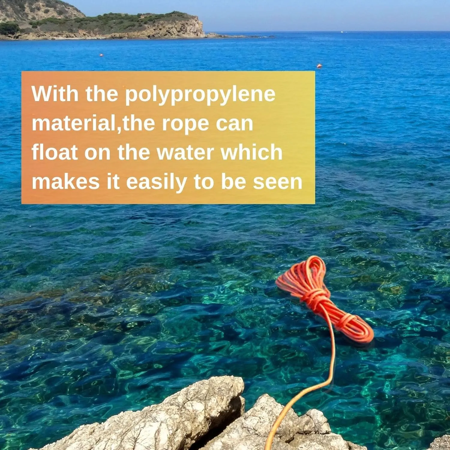 BeGrit Floating Rope 1/4" X 32.8' Polypropylene Rope Anchor Rope Mooring Rope Kayak Canoe Tow Throw Line with Hook for Boat Camping Hiking Awning Tent 6mm x 10m