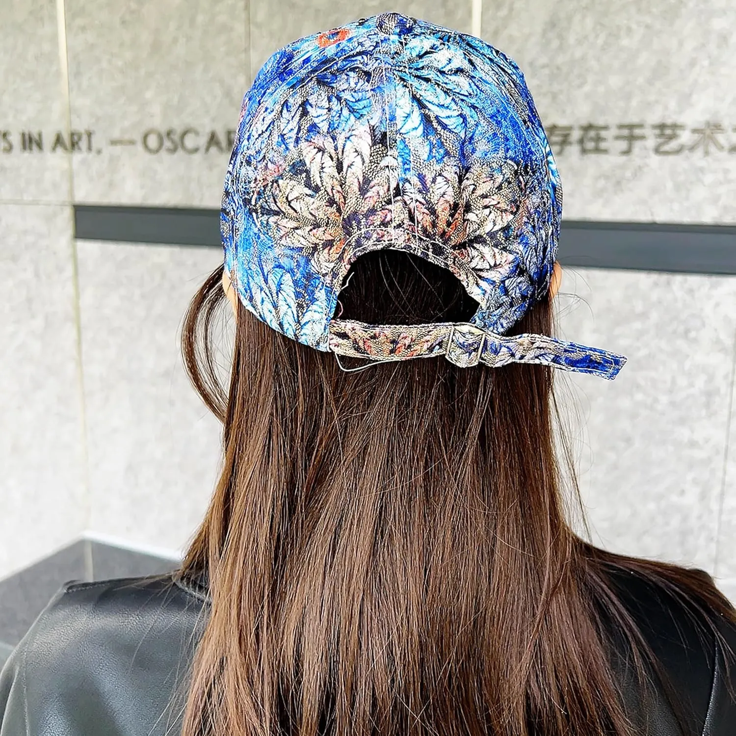 Bling Baseball Caps for Women, Rhinestone Summer Flower Baseball Hat, Adjustable Spring Fall Denim Sequin Jean Hat