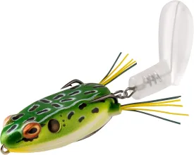 Booyah Toad Runner Jr Topwater Bass Fishing Hollow Body Frog Lure with Weedless Hooks
