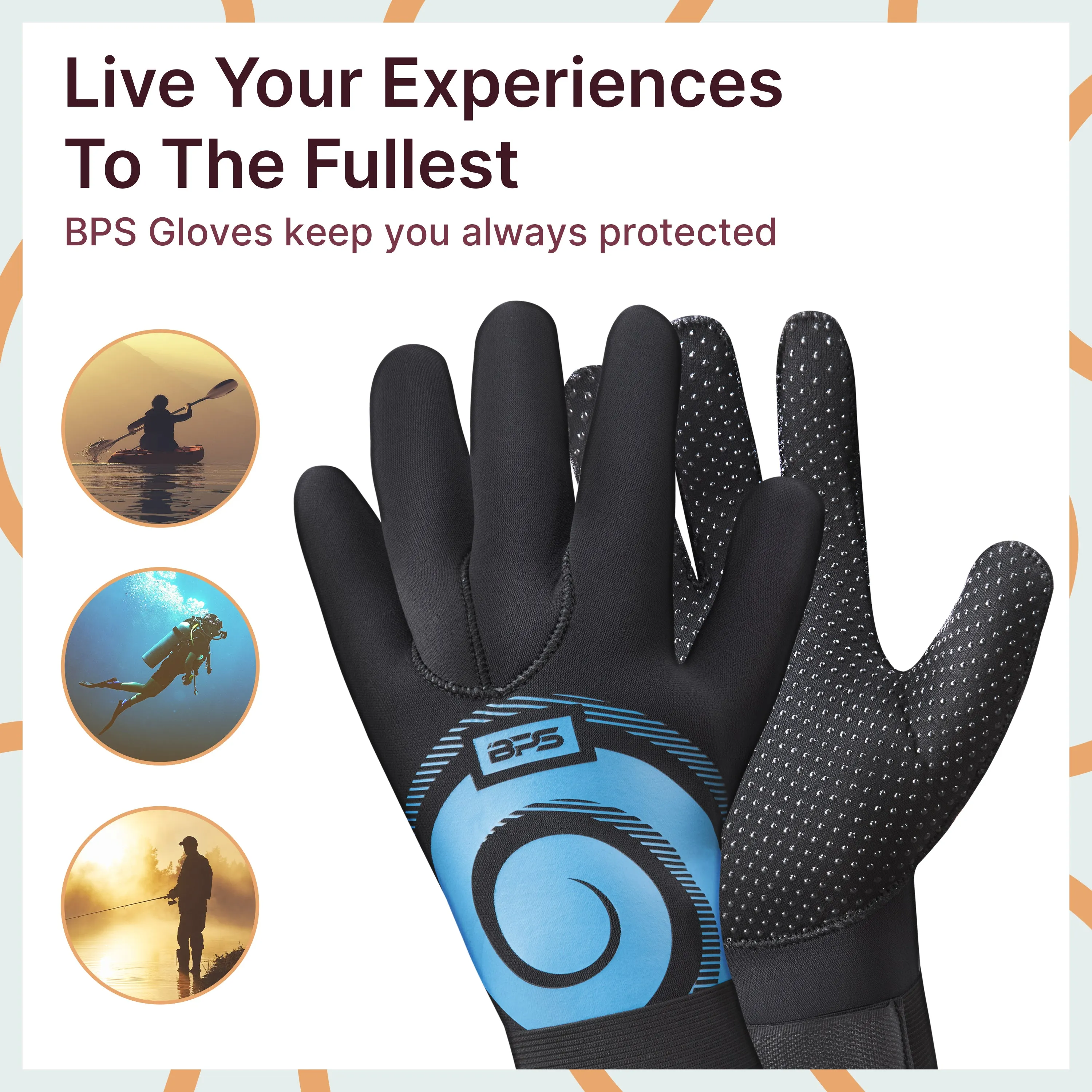 BPS 'Koru' 3mm Water Gloves