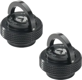 CAMPINGMOON 2pcs Cap Lid for Camping Gas Fuel Standard Canister with EN417 Lindal Valve Cassette Gas Can Black BKM-107-2P