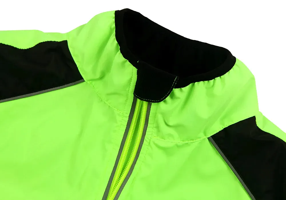 Cycling Jacket Reflective Motocross MTB Bicycle Bike Rain Coat Windproof Long Sleeved Jersey Sports Wear Green