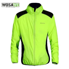 Cycling Jacket Reflective Motocross MTB Bicycle Bike Rain Coat Windproof Long Sleeved Jersey Sports Wear Green