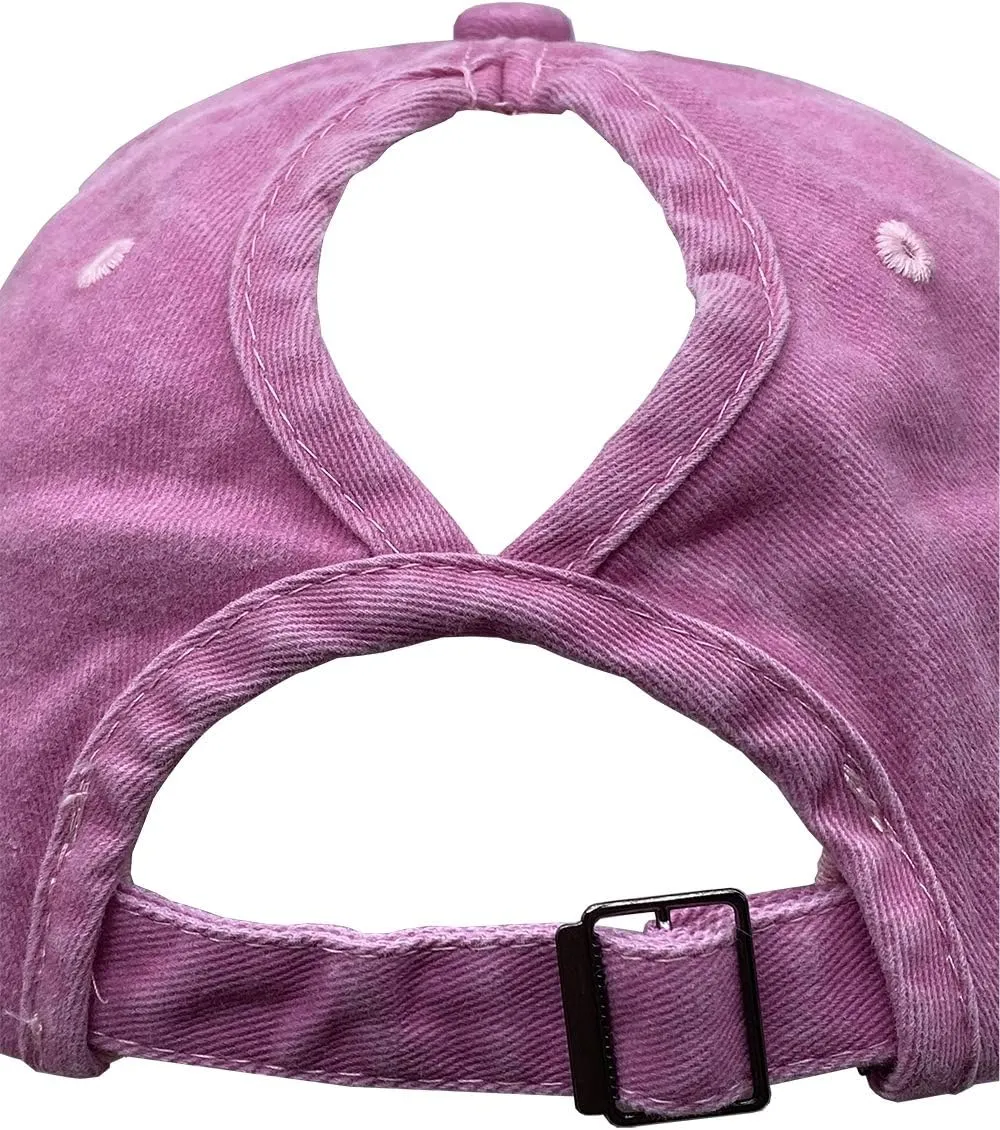 Dog Mom Ponytail Baseball Cap Messy Bun Vintage Washed Distressed Twill Plain Hat for Women