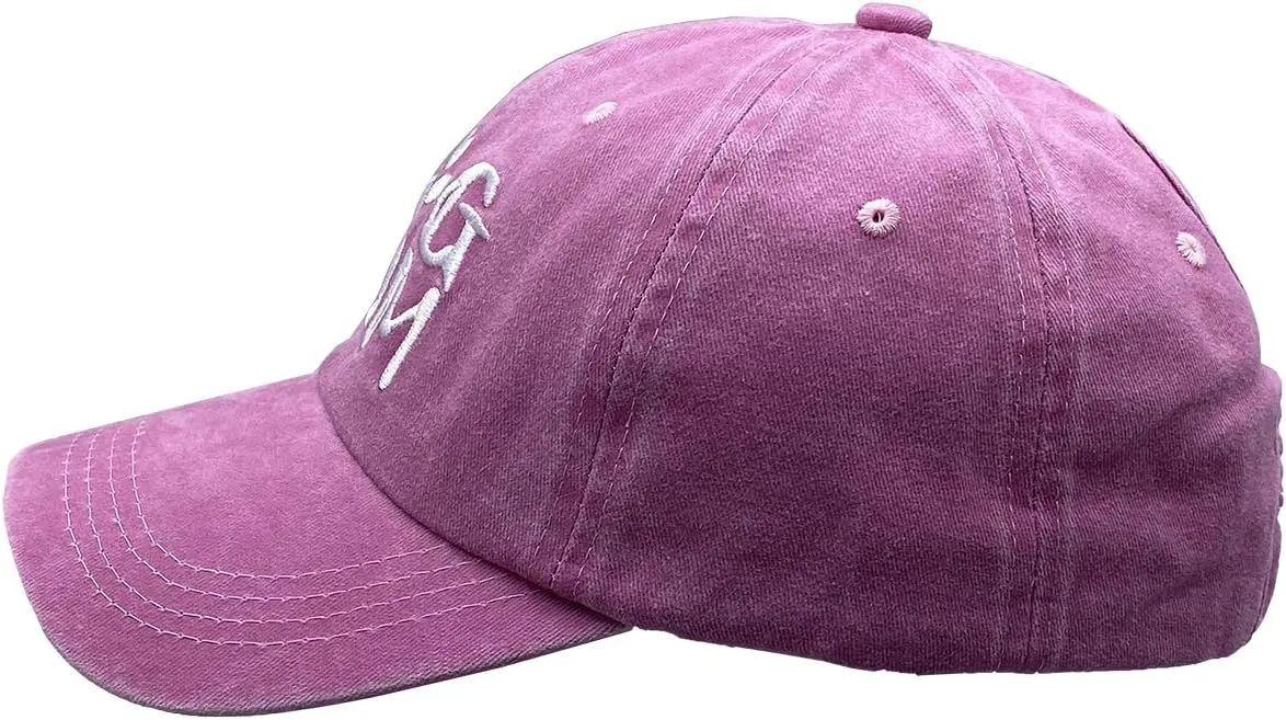 Dog Mom Ponytail Baseball Cap Messy Bun Vintage Washed Distressed Twill Plain Hat for Women