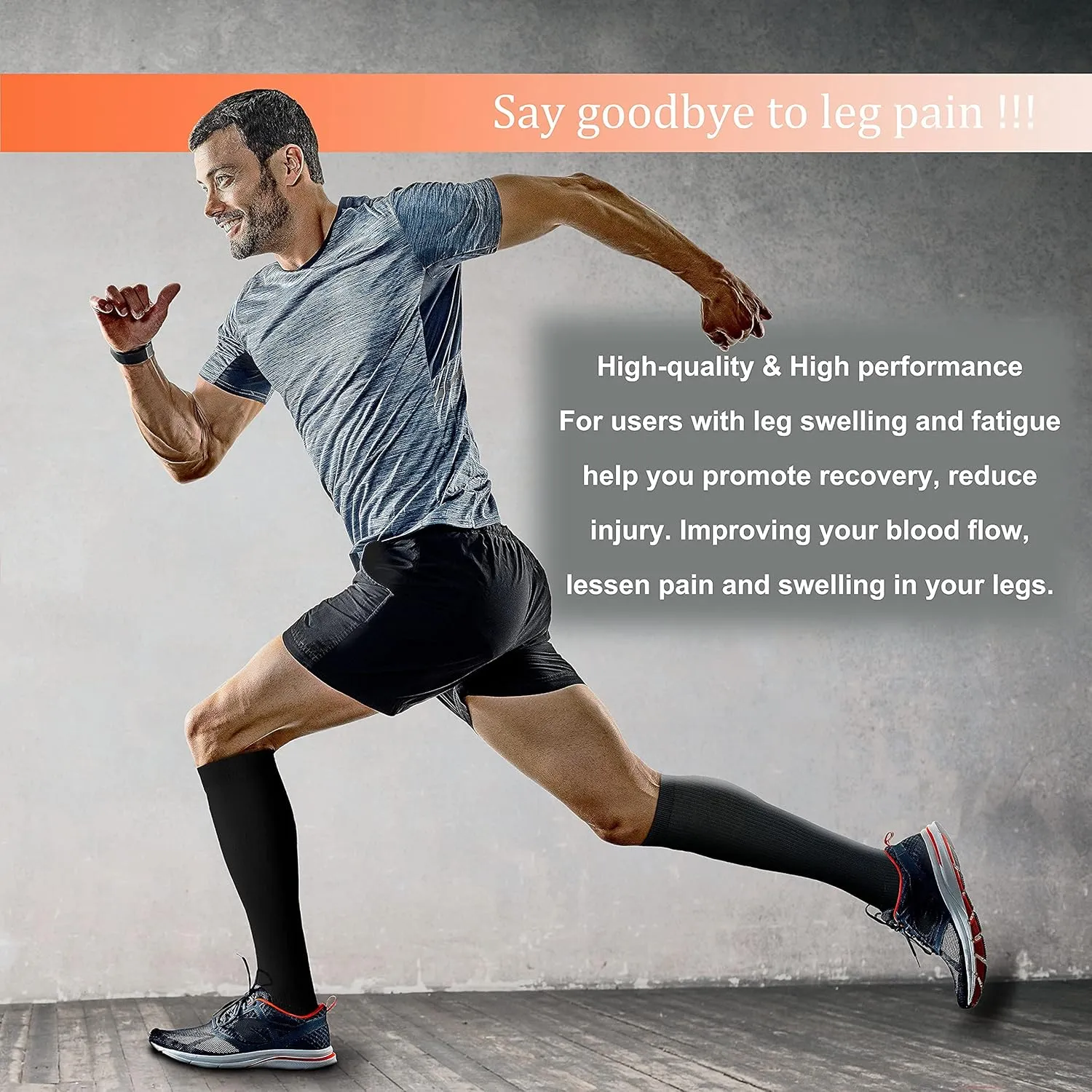 FEYHAY Copper Compression Socks (8 Pairs) 15-20 mmHg Circulation is Best Athletic & Daily for Men & Women, Running, Climbing