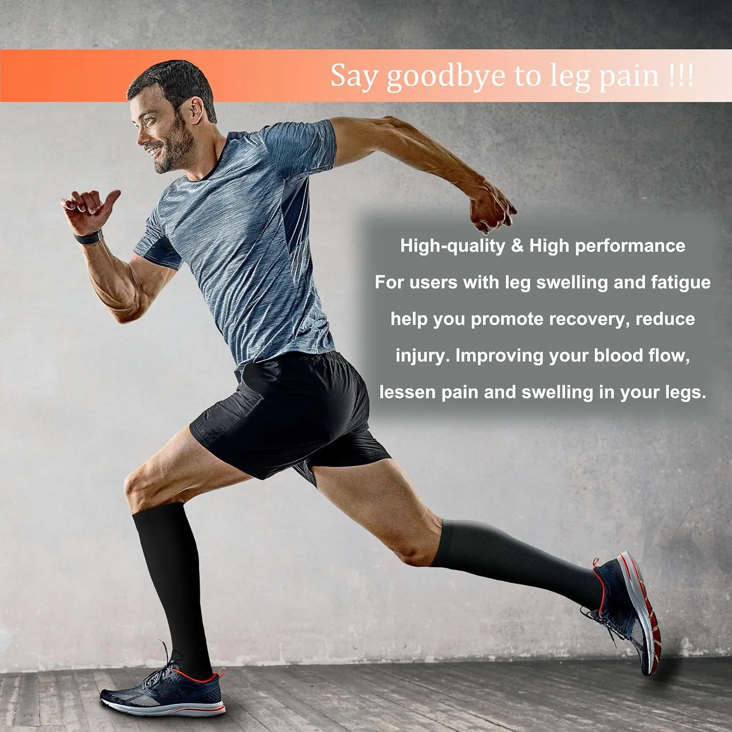 FEYHAY Copper Compression Socks (8 Pairs) 15-20 mmHg Circulation is Best Athletic & Daily for Men & Women, Running, Climbing