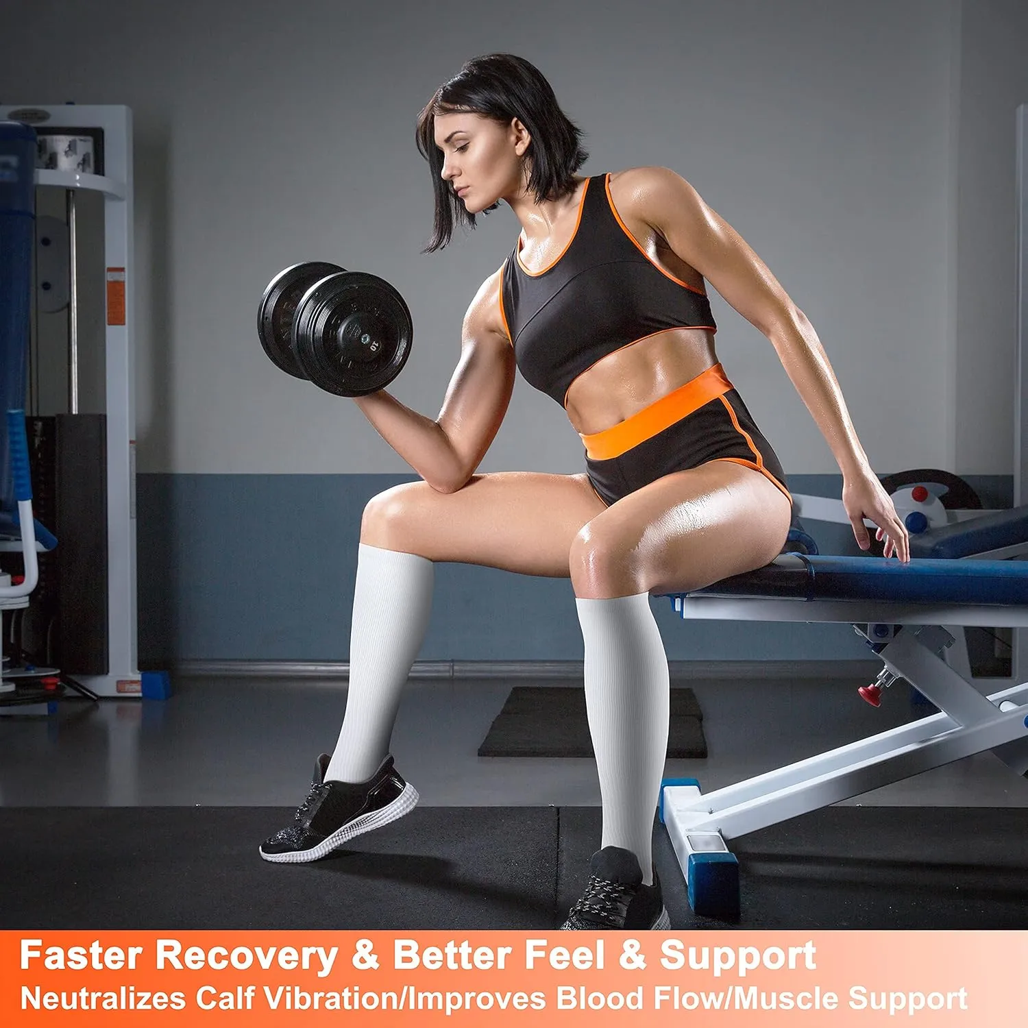 FEYHAY Copper Compression Socks (8 Pairs) 15-20 mmHg Circulation is Best Athletic & Daily for Men & Women, Running, Climbing