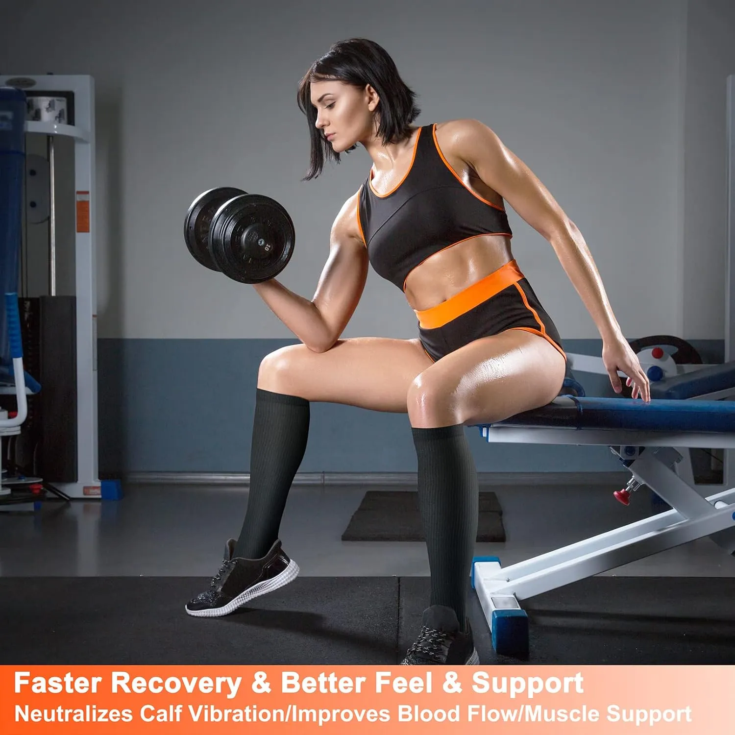 FEYHAY Copper Compression Socks (8 Pairs) 15-20 mmHg Circulation is Best Athletic & Daily for Men & Women, Running, Climbing