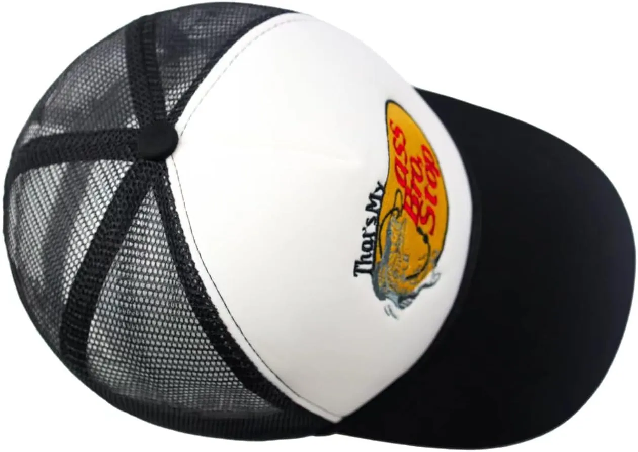 Fish with Hook Print Baseball Cap Trucker Mesh Hat Embroidered Snapback Hat