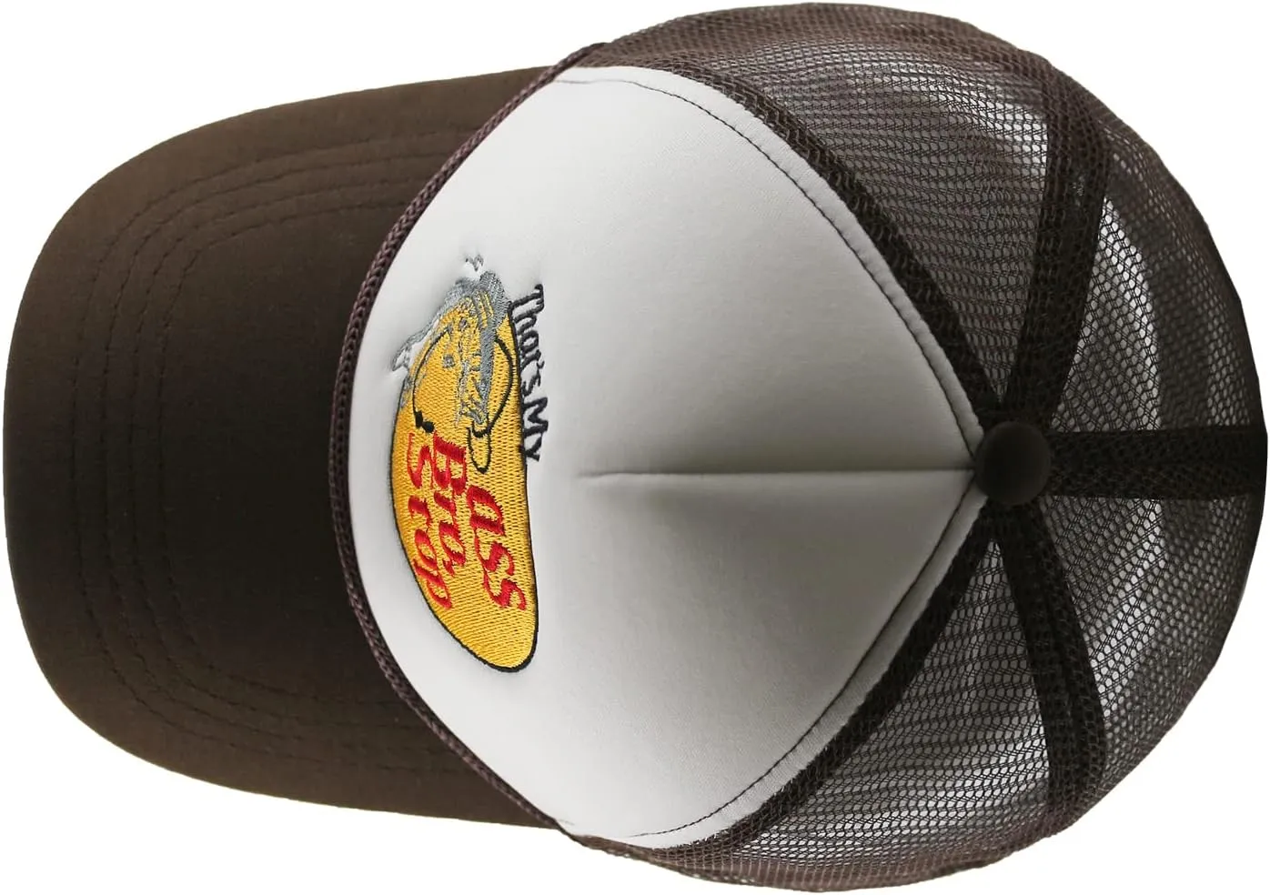 Fish with Hook Print Baseball Cap Trucker Mesh Hat Embroidered Snapback Hat