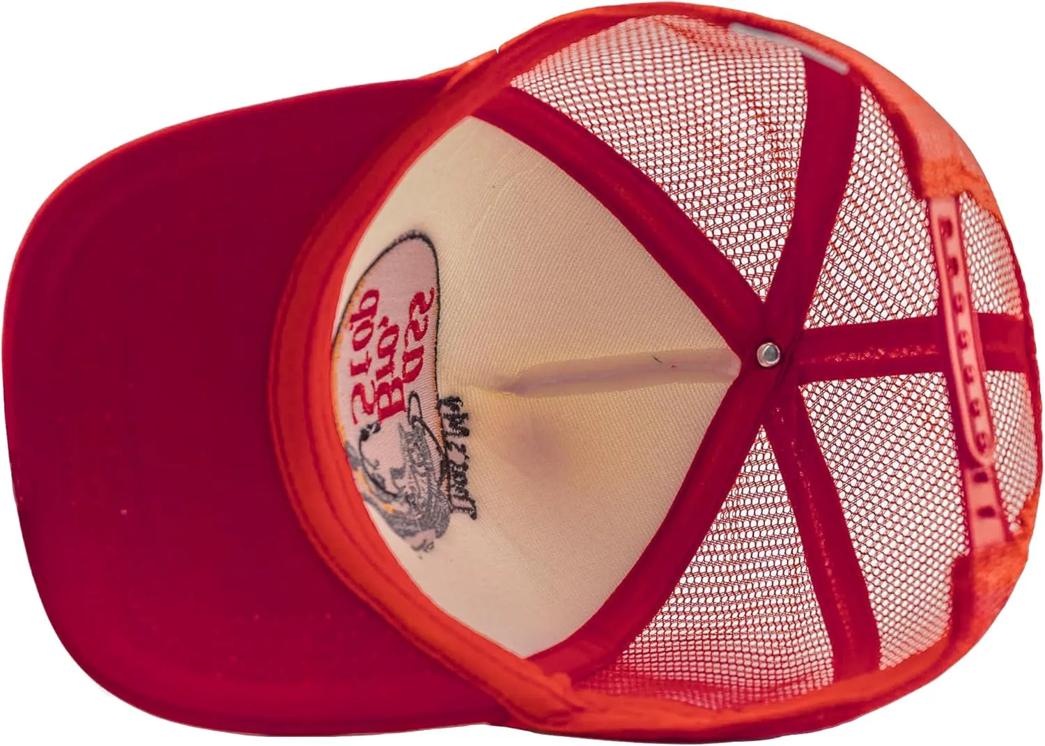 Fish with Hook Print Baseball Cap Trucker Mesh Hat Embroidered Snapback Hat