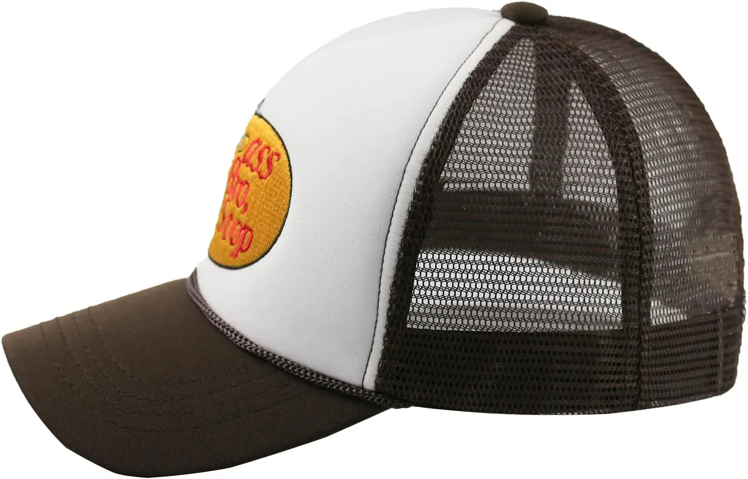 Fish with Hook Print Baseball Cap Trucker Mesh Hat Embroidered Snapback Hat
