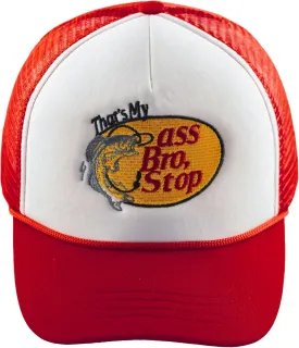 Fish with Hook Print Baseball Cap Trucker Mesh Hat Embroidered Snapback Hat