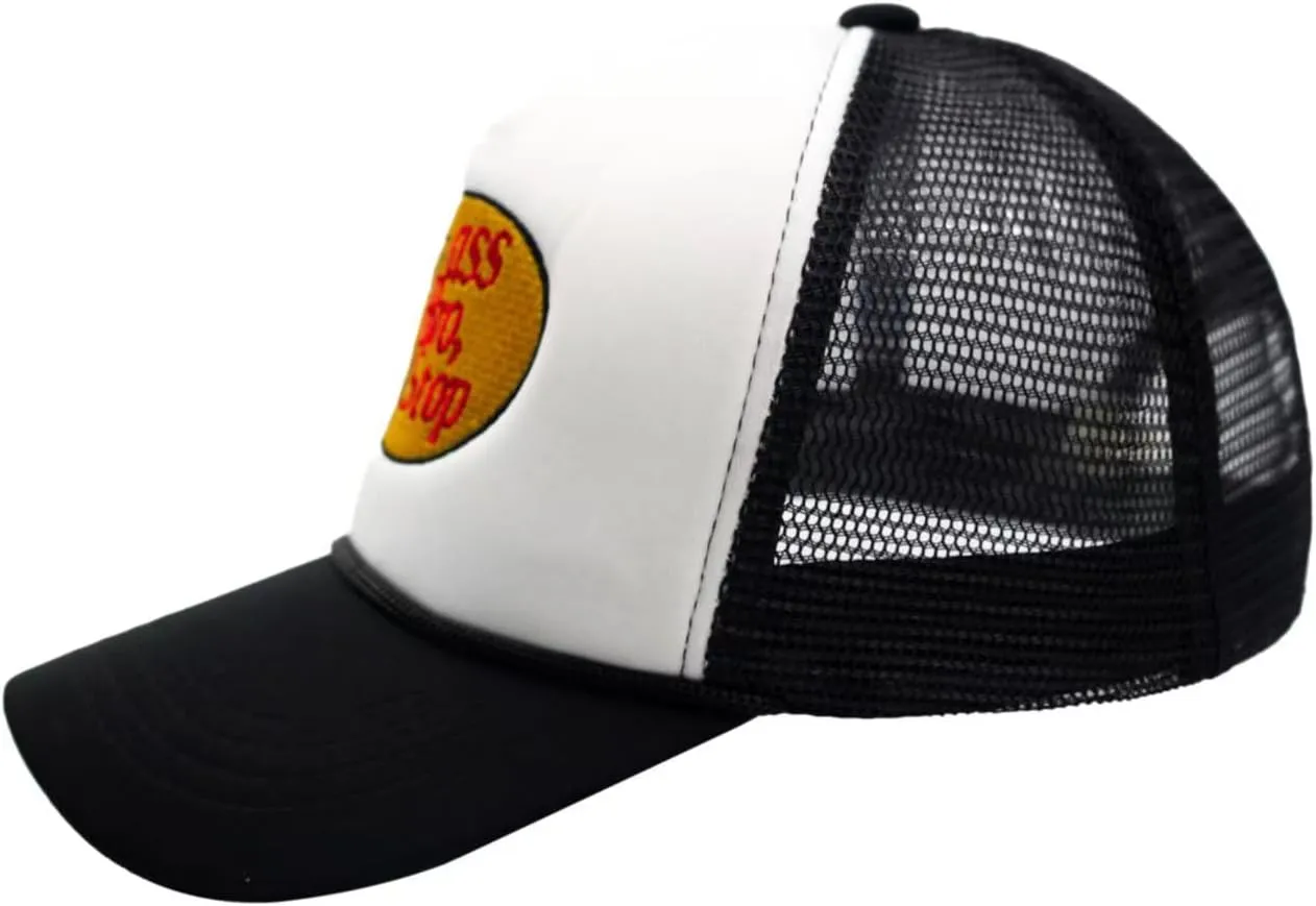 Fish with Hook Print Baseball Cap Trucker Mesh Hat Embroidered Snapback Hat