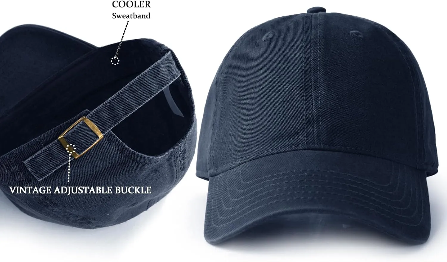 FURTALK Unisex Vintage Washed Unstructured Baseball Cap Washed Cotton Adjustable Dad Hat