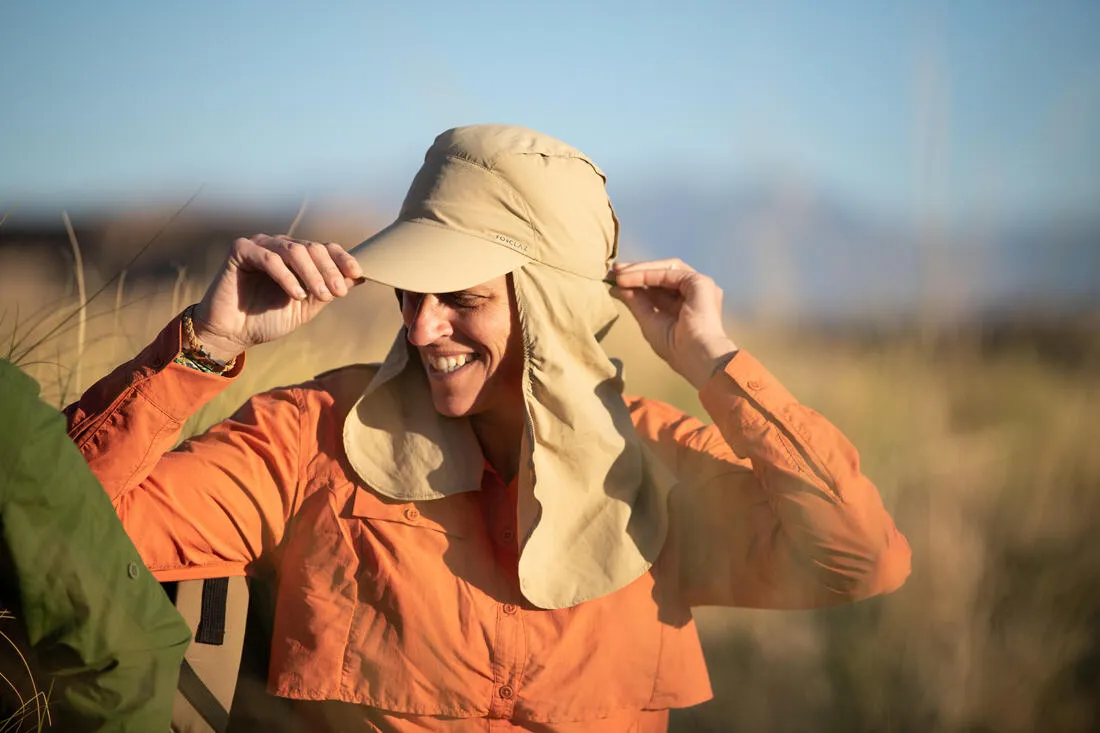 Gorra Senderismo y Trekking Forclaz Desert 500 Adulto Marrón