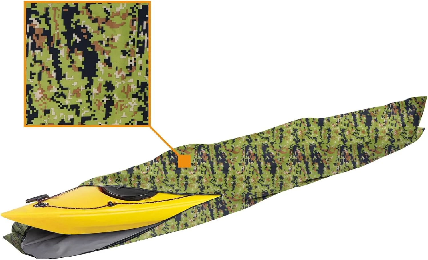 i COVER 10ft Kayak Cover- Water Resistant Heavy Duty Kayak/Canoe Cover Fits Kayak or Canoe up to 10ft Long and Beam Width up to 27in, Camo
