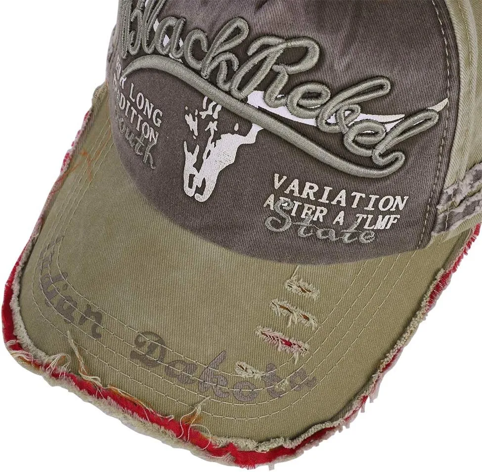 Ibluelover Washed Distressed Cotton Baseball Cap Unisex Adjustable Snapback Trucker Hat