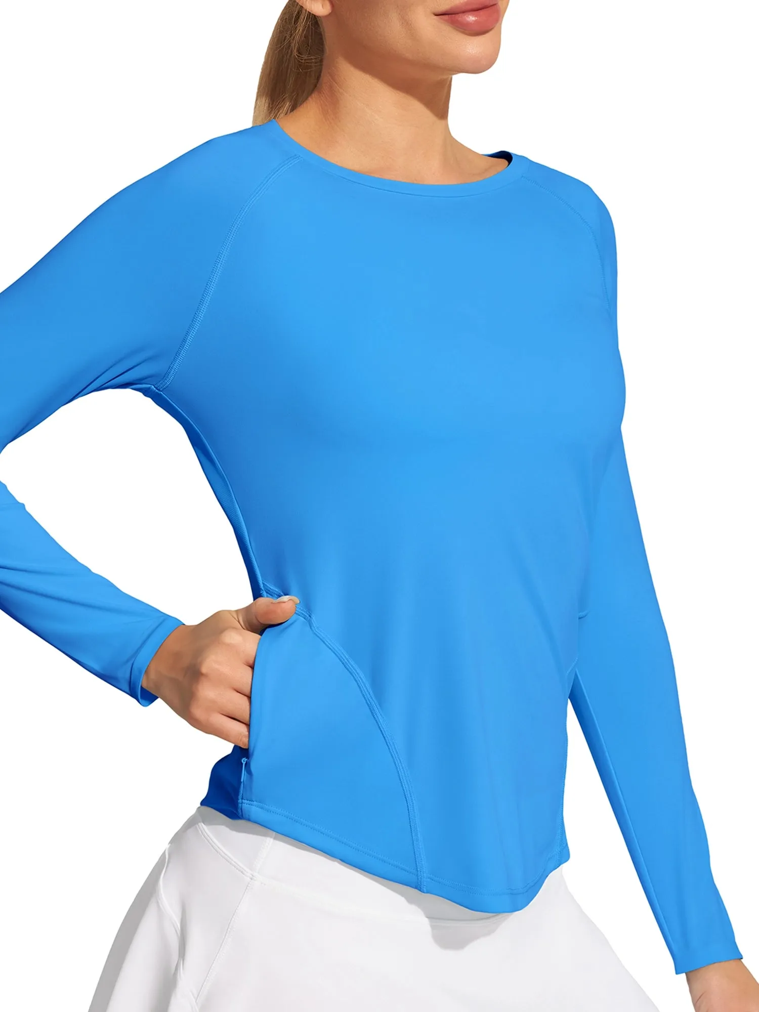 IUGA UPF 50  Long Sleeve Rash Guard With Pockets
