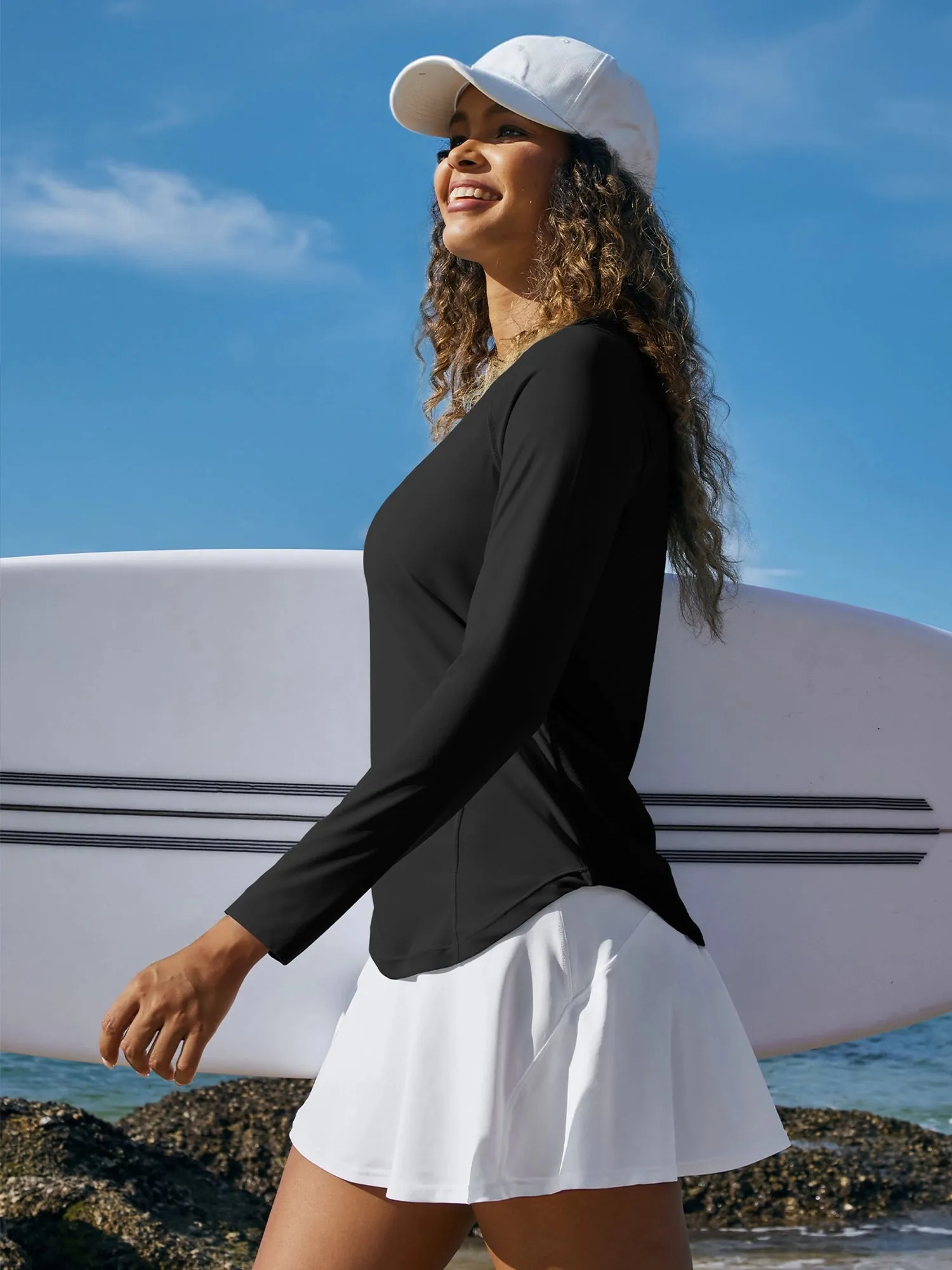 IUGA UPF 50  Long Sleeve Rash Guard With Pockets