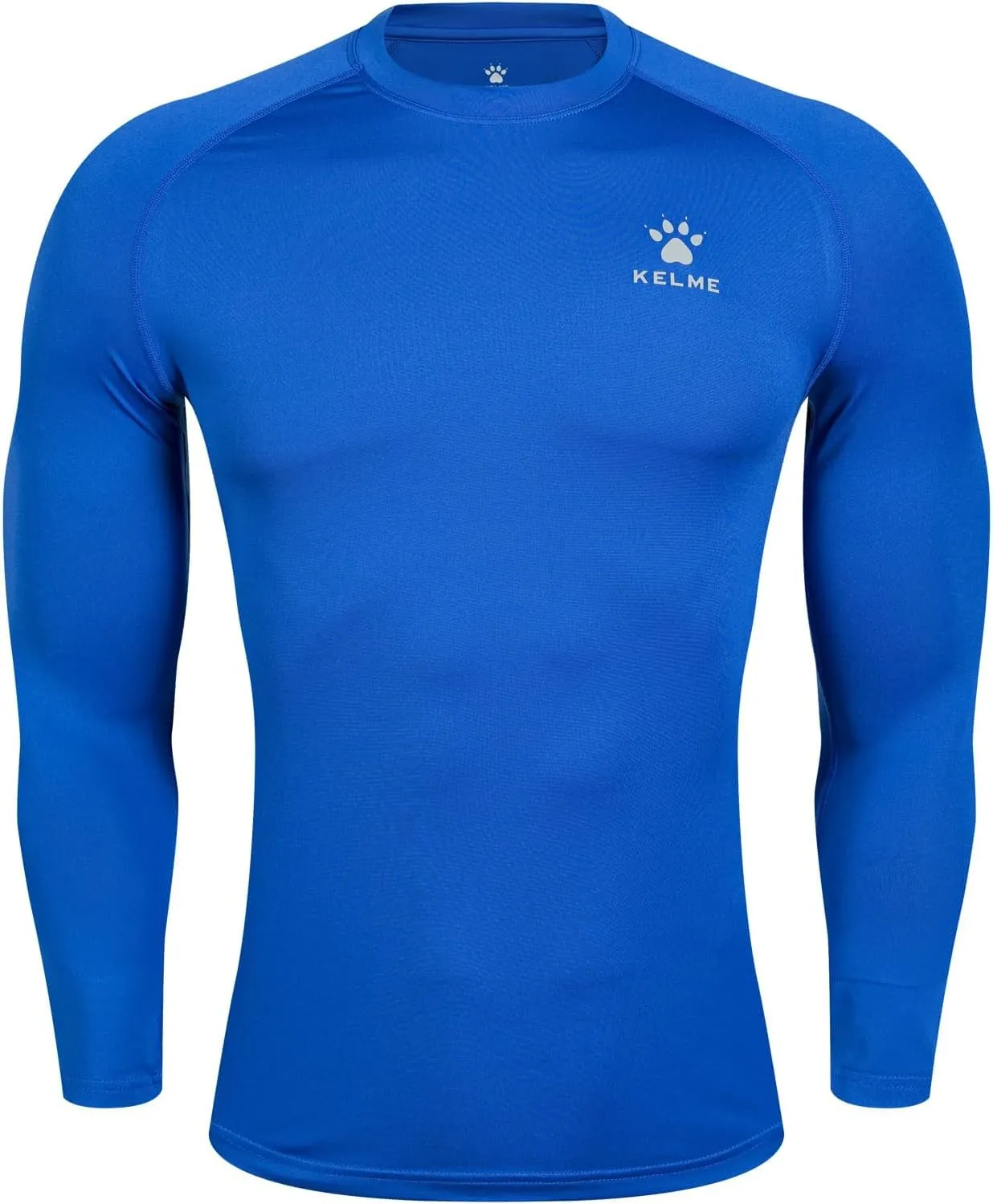 KELME Men's Long Sleeve Compression Shirt, Cool Dry Athletic Top Base Layers, Running Soccer Football Undershirt T-Shirt