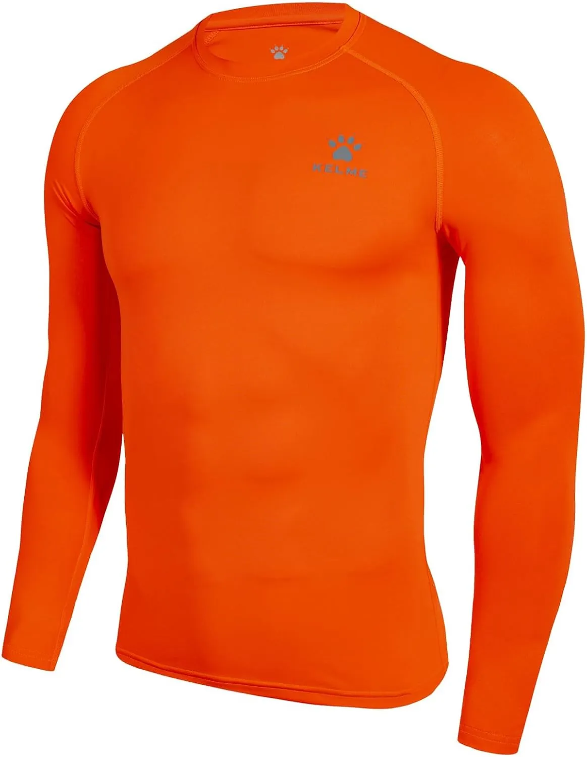 KELME Men's Long Sleeve Compression Shirt, Cool Dry Athletic Top Base Layers, Running Soccer Football Undershirt T-Shirt