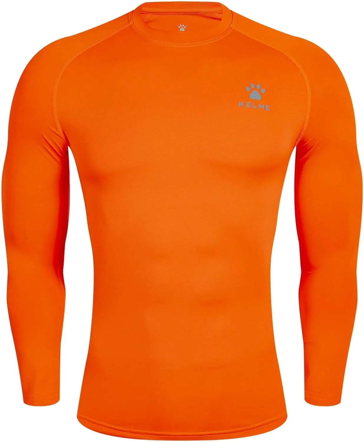 KELME Men's Long Sleeve Compression Shirt, Cool Dry Athletic Top Base Layers, Running Soccer Football Undershirt T-Shirt