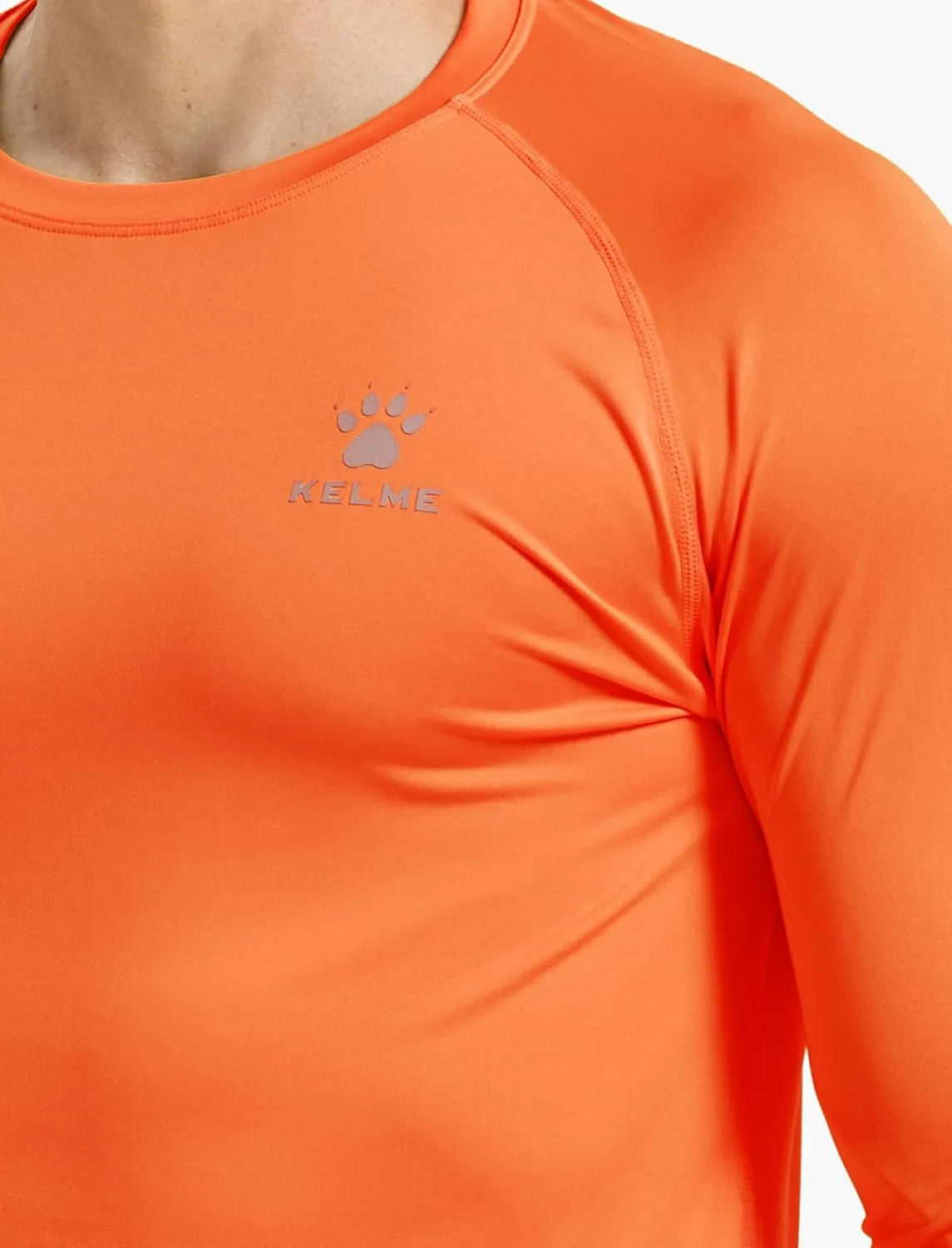 KELME Men's Long Sleeve Compression Shirt, Cool Dry Athletic Top Base Layers, Running Soccer Football Undershirt T-Shirt