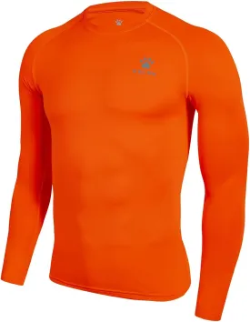 KELME Men's Long Sleeve Compression Shirt, Cool Dry Athletic Top Base Layers, Running Soccer Football Undershirt T-Shirt