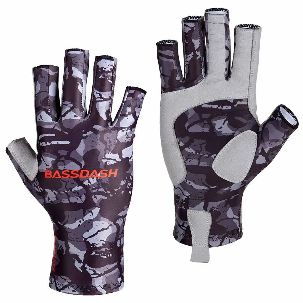 Men's Altimate UPF 50  Sun Protection Fingerless Fishing Gloves