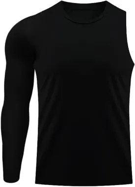 Men's Athletic Single Sleeve One Arm 1/2 Compression Shirt Sports Tight Base Layer Workout Underwear Active