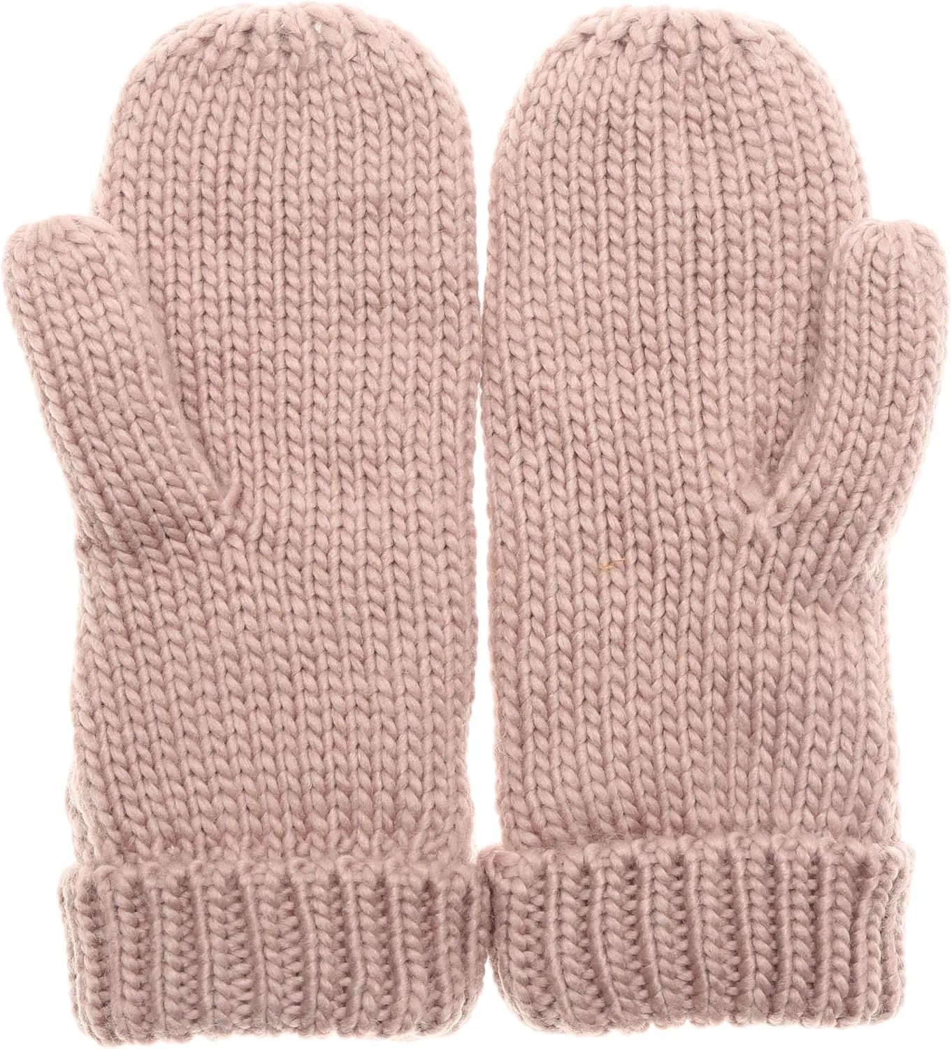 MIRMARU Womens Warm Winter Gloves Cozy Soft Cable Knit Mittens with Fleece Lining