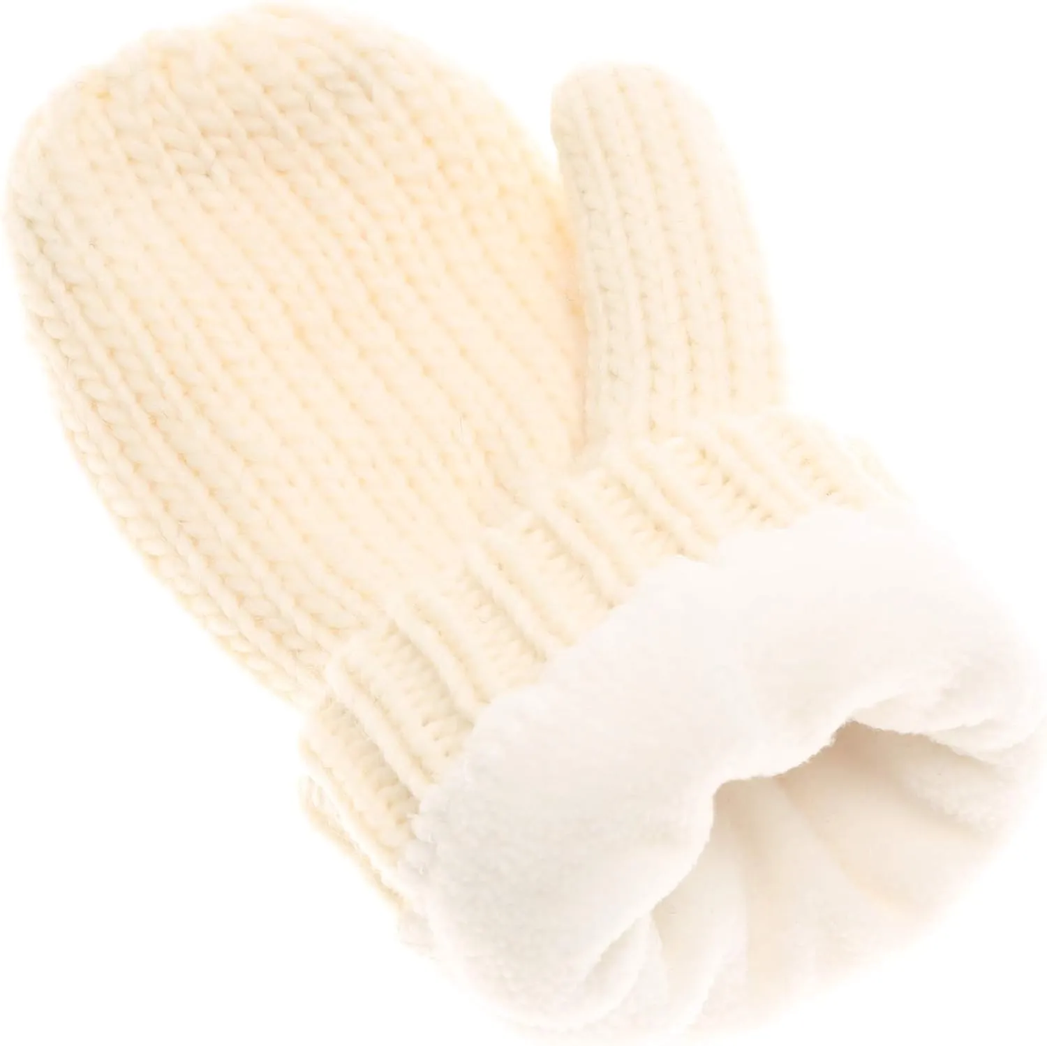 MIRMARU Womens Warm Winter Gloves Cozy Soft Cable Knit Mittens with Fleece Lining