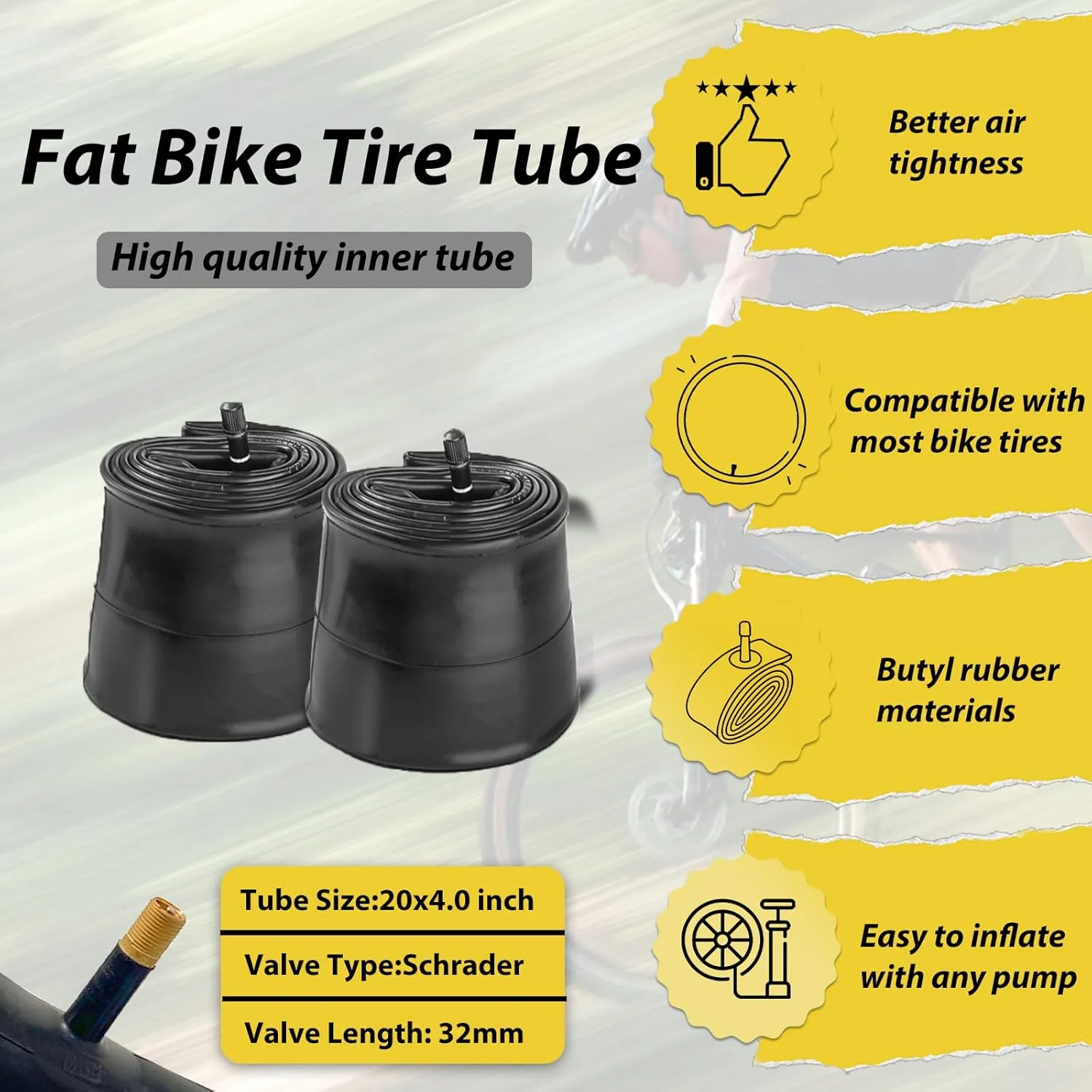 MOHEGIA Ebike Fat Tire: 20 x 4.0 Inch E-Bike Mountain Bicycle Tire Replacement,High-Performance Puncture-Resistant and All-Terrain Folding Electric MTB Tire with Offroad or Trail Riding