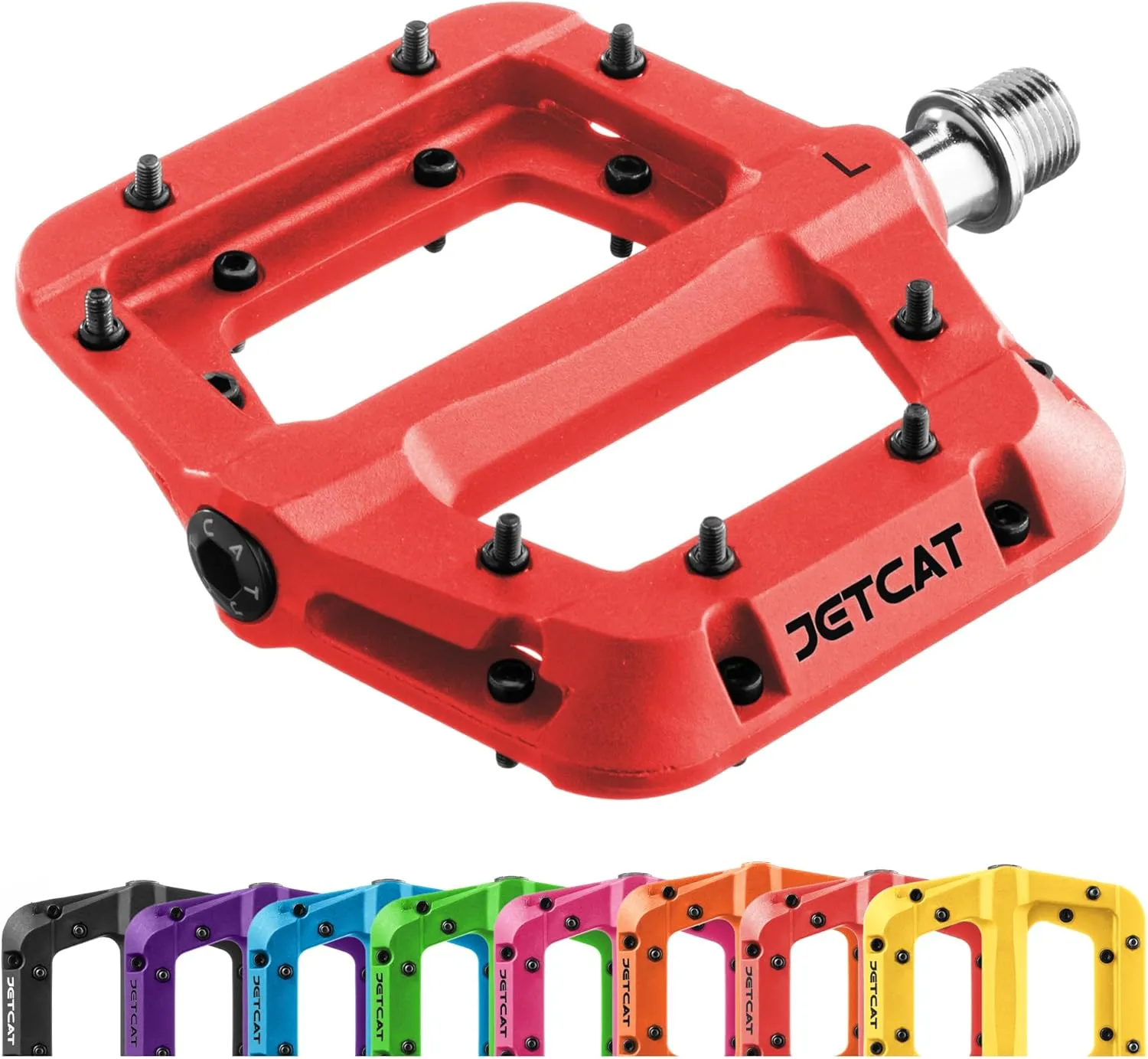 Mountain Bike Pedals Flat - MTB Pedals Flat, Bicycle Pedals for BMX/MTN/Road/Gravel/EBike, BMX Pedals, Platform Pedals, Adults & Kids Bike Replacement Upgrades Parts 9/16