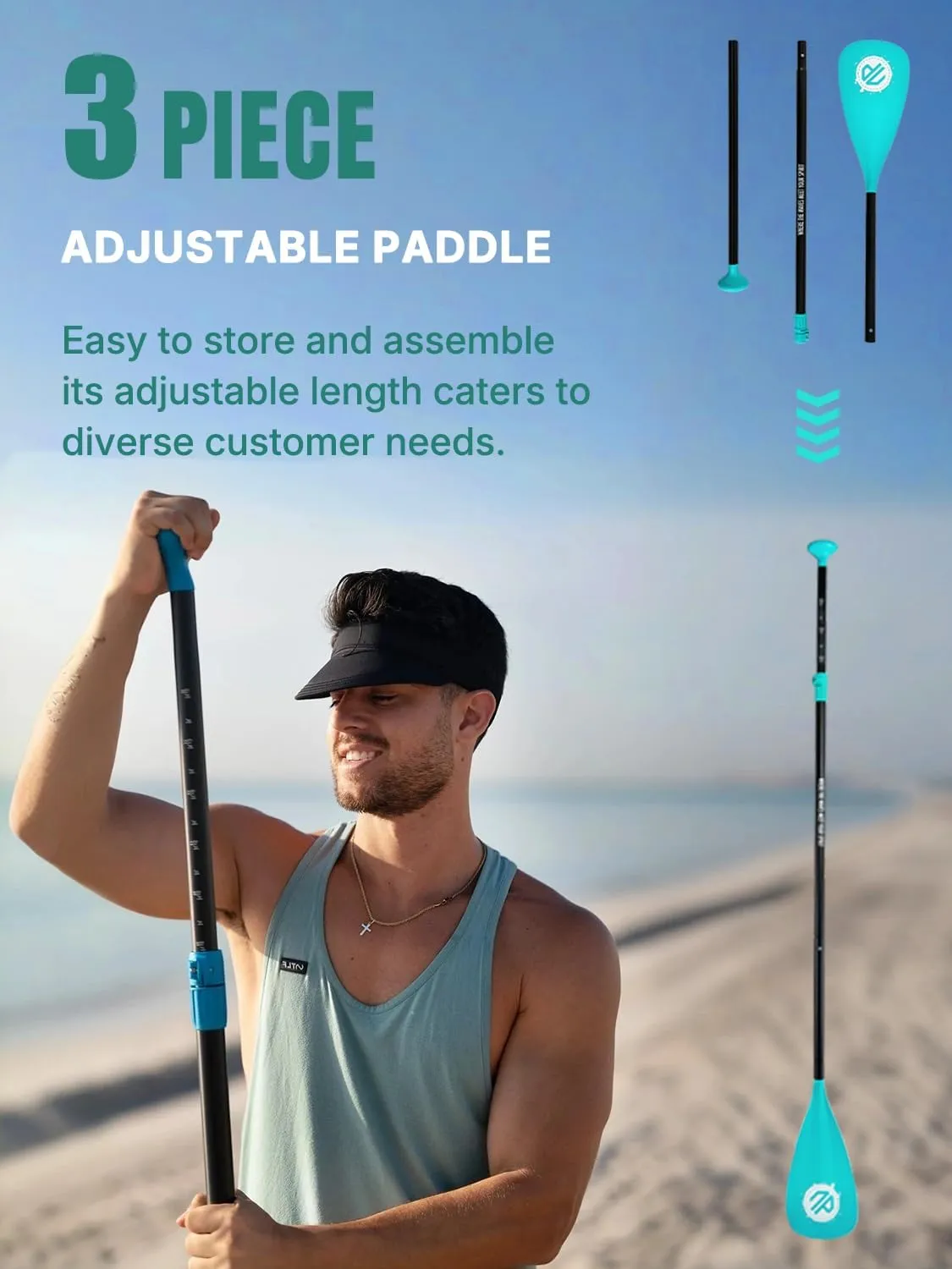 Niphean Inflatable Stand Up Paddle Board with SUP Accessories, Anti-Slip EVA Deck, 106 Inflatable Paddle Boards for Adults & Youth of All Skill Levels