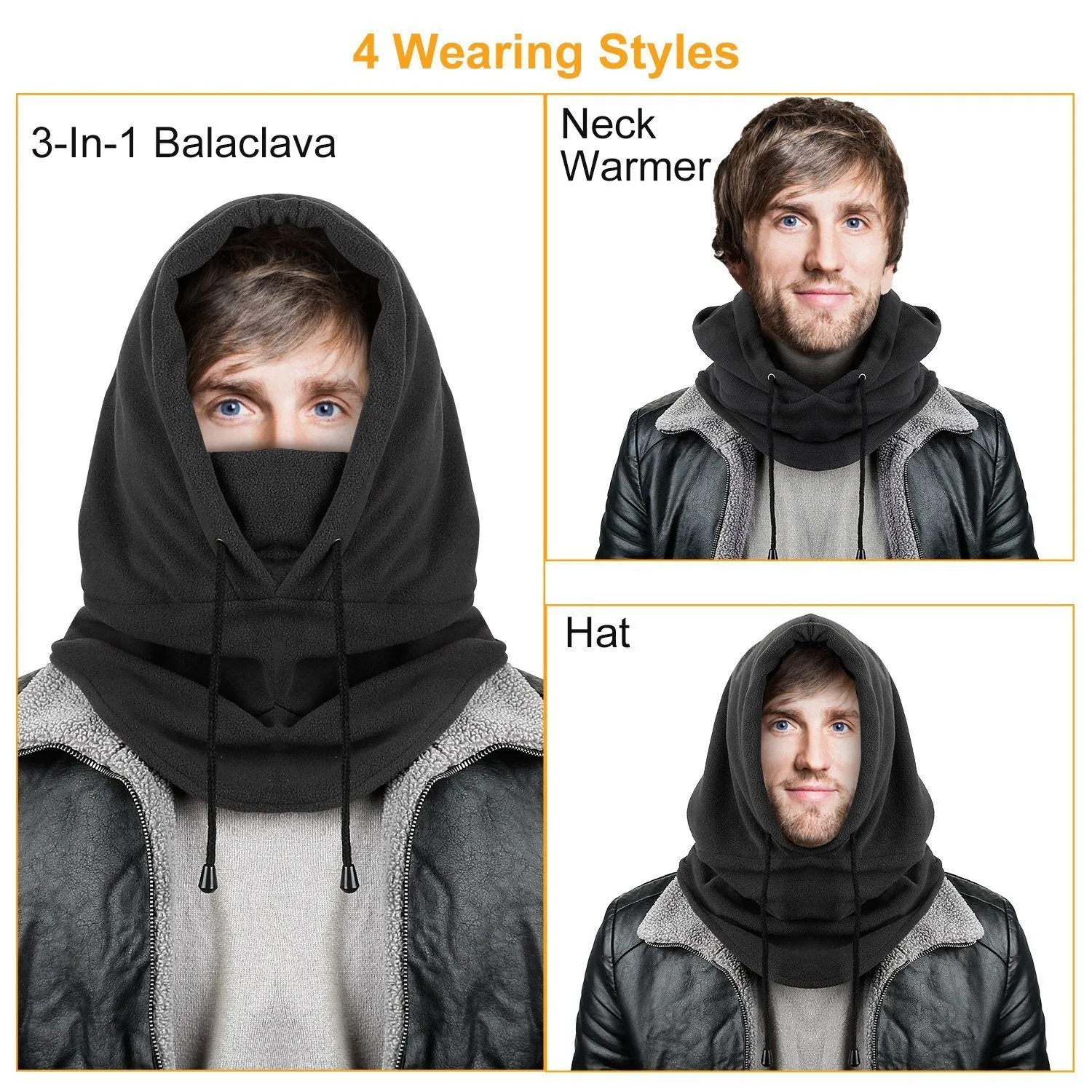 Polar Fleece Ski Mask Winter Thermal Balaclava Hat