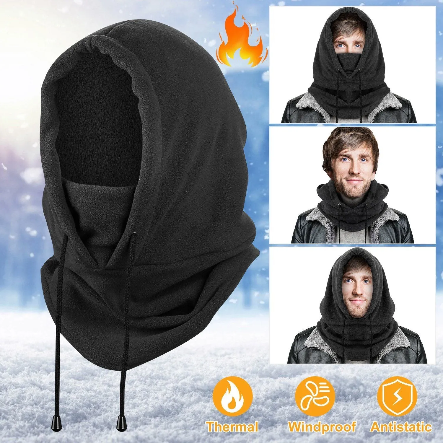 Polar Fleece Ski Mask Winter Thermal Balaclava Hat
