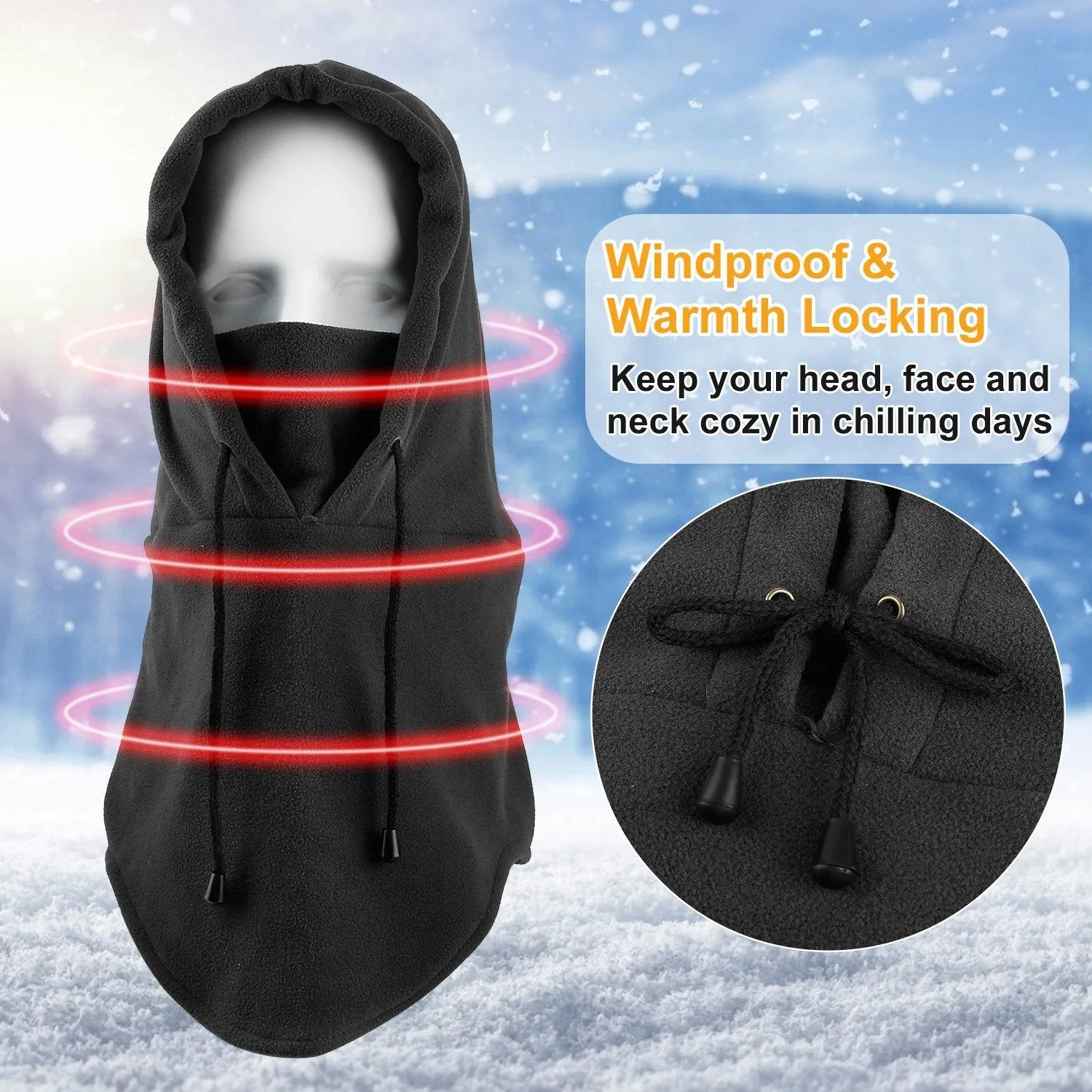 Polar Fleece Ski Mask Winter Thermal Balaclava Hat