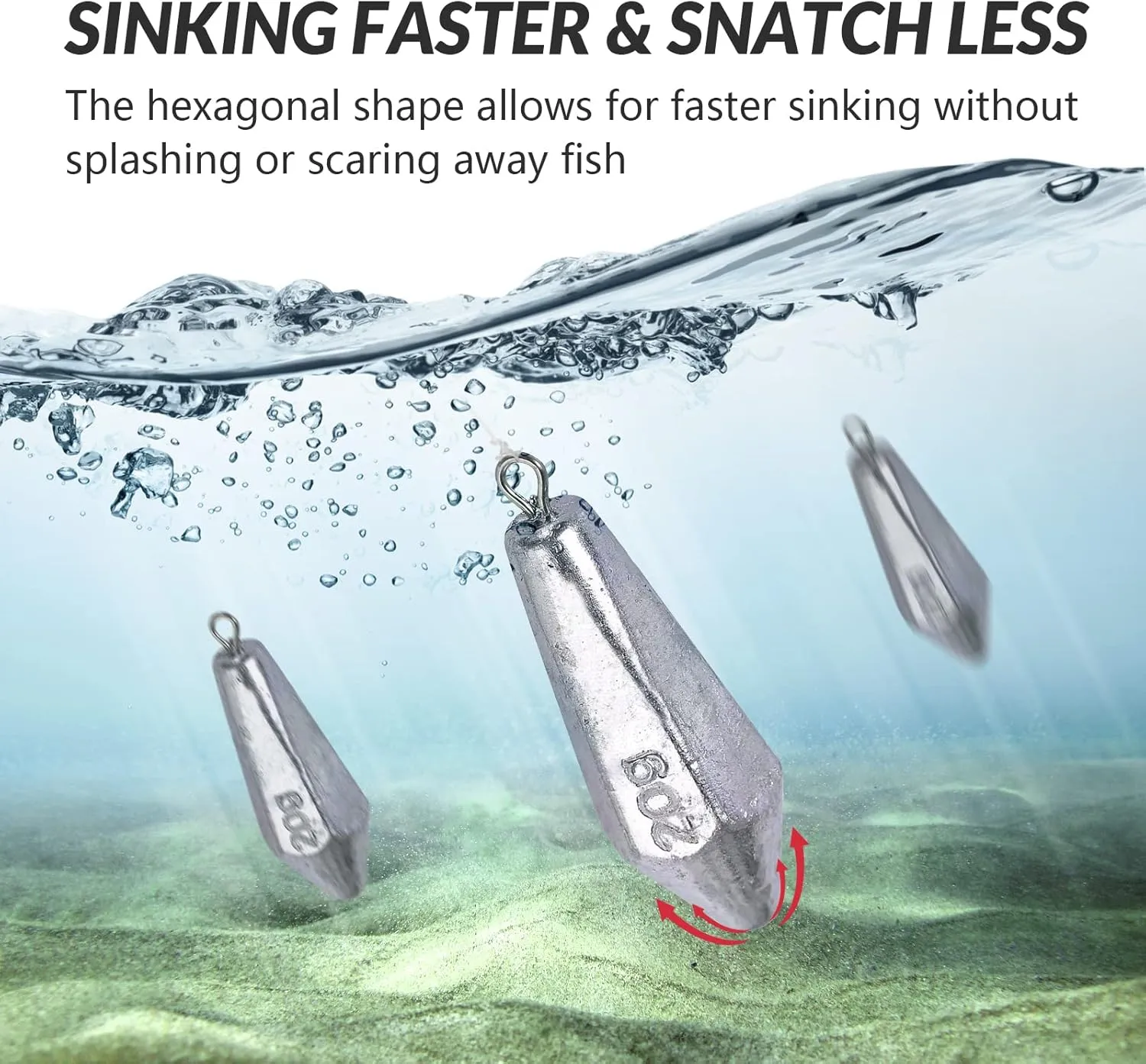 QualyQualy Drop Shot Fishing Weights Kit - Saltwater Sinker Casting Lead