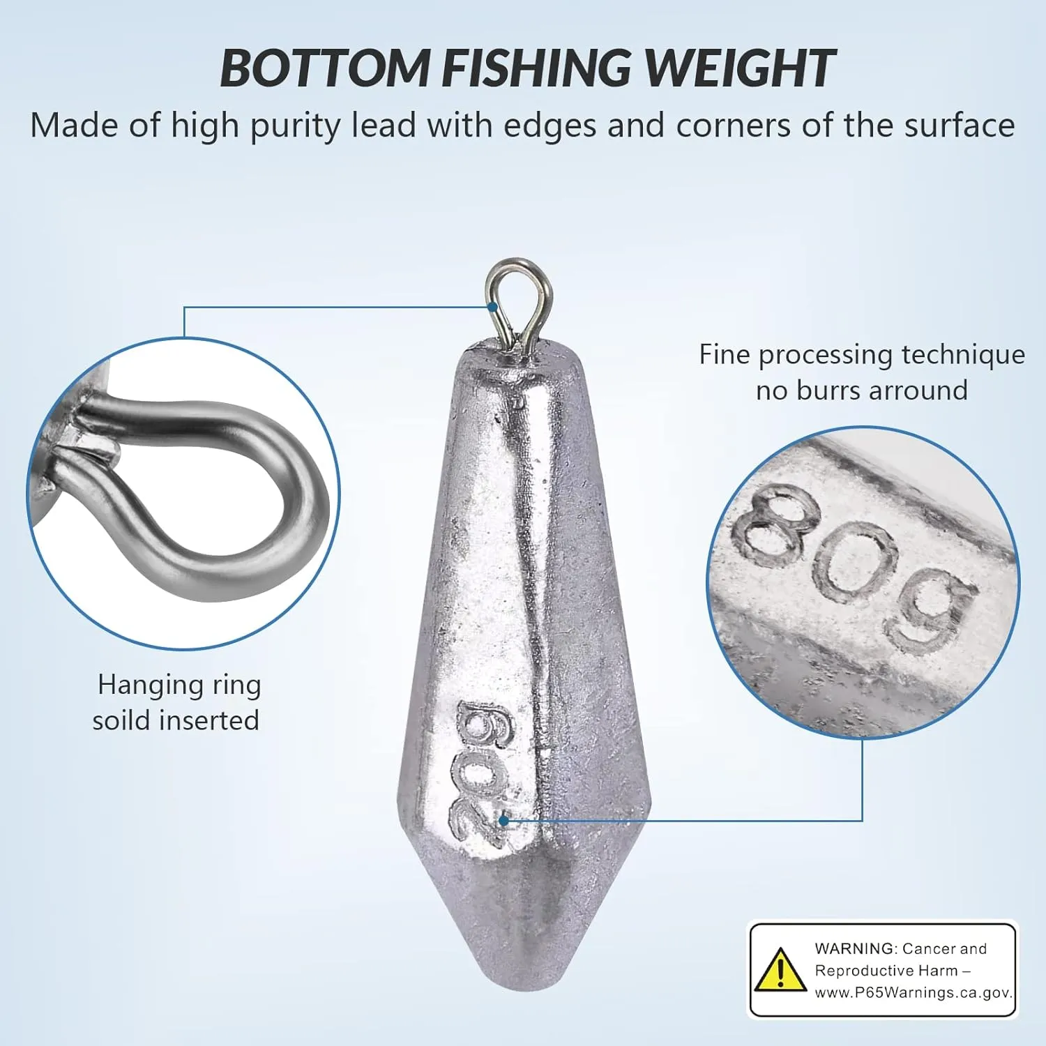 QualyQualy Drop Shot Fishing Weights Kit - Saltwater Sinker Casting Lead